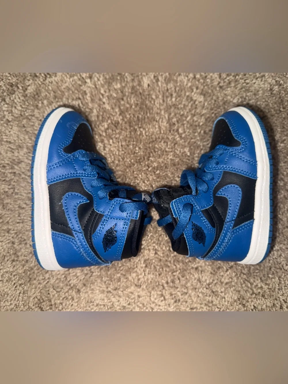 Toddler's Jordan 1 Retro High OG Dk Marina Blue/Black-White - Size 6C